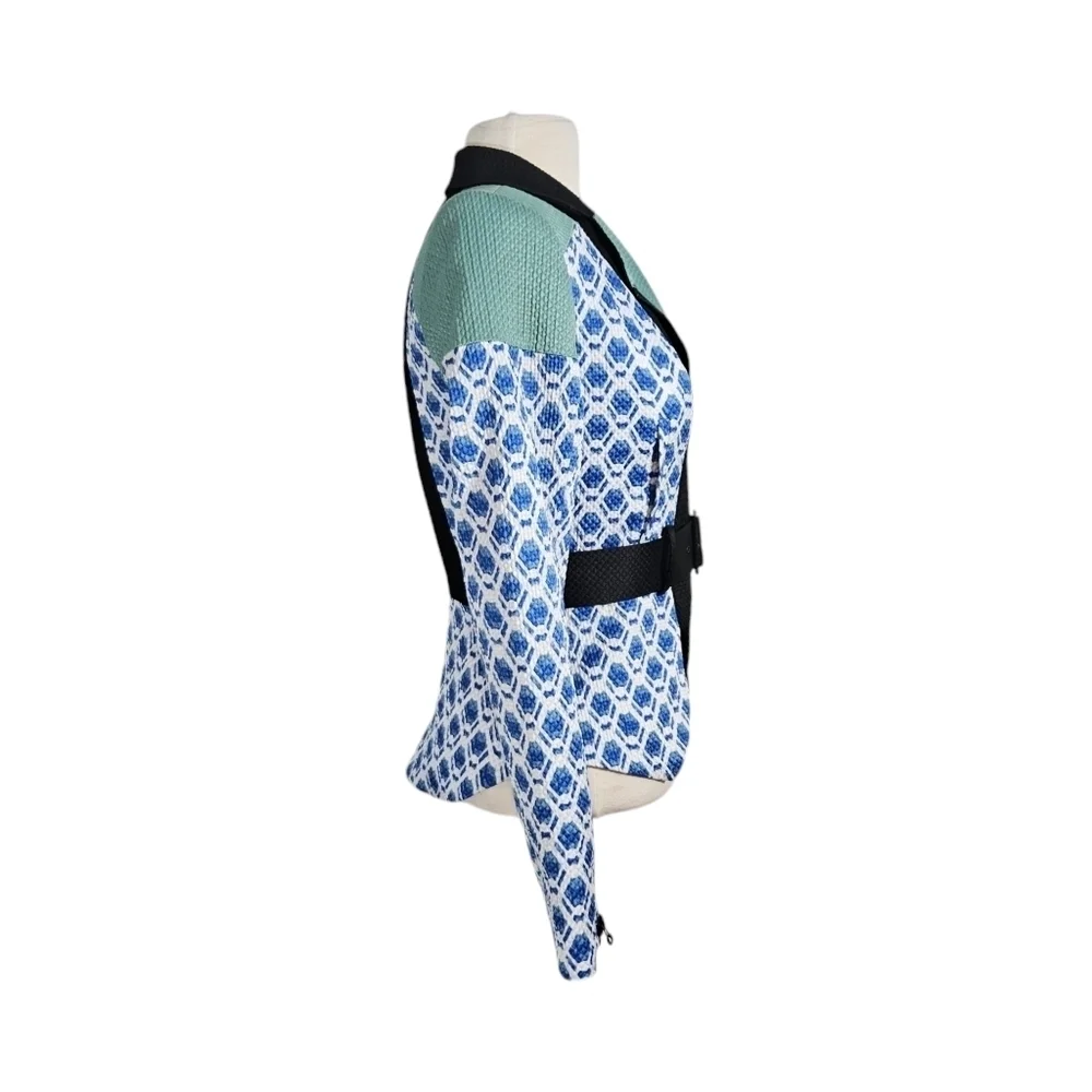 Peter Pilotto Blue Print & Colorblock Chic Blazer